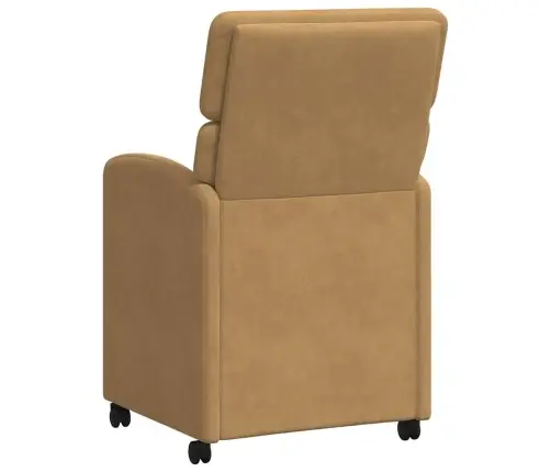 Ēdamkrēsli Ar Riteņiem 2 Pcs Brūna 58 X 65 X 98 Cm Samts Vidaxl