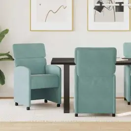 Söögitoa Toolid 2 Pcs Sinakas-Roheline 58 X 65 X 98 Cm Samet