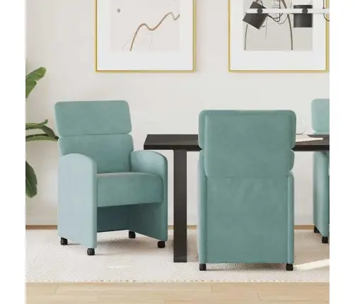 Söögitoa Toolid 2 Pcs Sinakas-Roheline 58 X 65 X 98 Cm Samet