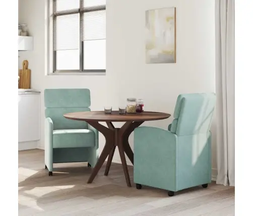 Söögitoa Toolid 2 Pcs Sinakas-Roheline 58 X 65 X 98 Cm Samet