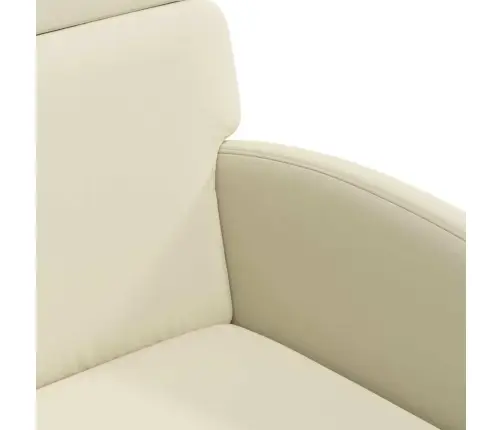 Ēdamkrēsli 2 Pcs Krēmkrāsa 58 X 65 X 98 Cm Mākslīgā Āda Vidaxl