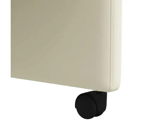 Ēdamkrēsli 2 Pcs Krēmkrāsa 58 X 65 X 98 Cm Mākslīgā Āda Vidaxl