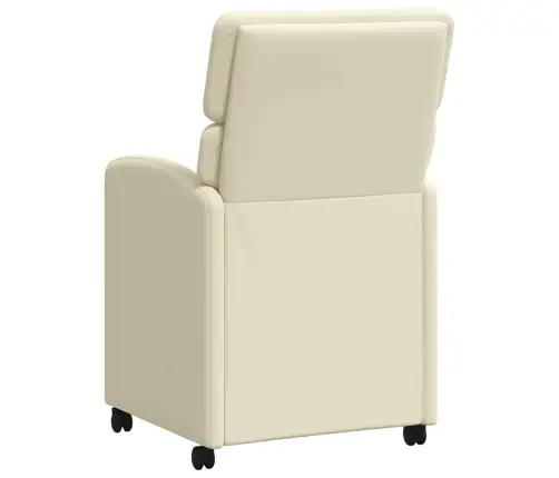 Ēdamkrēsli 2 Pcs Krēmkrāsa 58 X 65 X 98 Cm Mākslīgā Āda Vidaxl