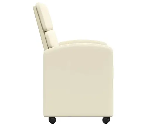 Ēdamkrēsli 2 Pcs Krēmkrāsa 58 X 65 X 98 Cm Mākslīgā Āda Vidaxl