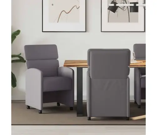 Ratastega Söögi-Toolid 2 Pcs Hall 58 X 65 X 98 Cm Kunstnahk