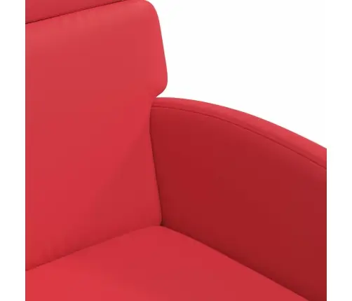 Ratastega Söögi-Toolid 2 Pcs Punane 58 X 65 X 98 Cm Kunstnahk