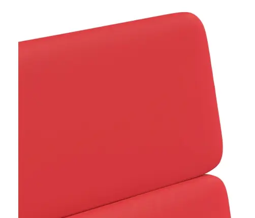 Ratastega Söögi-Toolid 2 Pcs Punane 58 X 65 X 98 Cm Kunstnahk