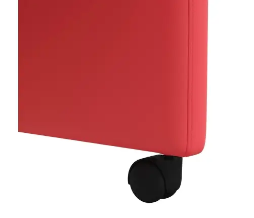 Ratastega Söögi-Toolid 2 Pcs Punane 58 X 65 X 98 Cm Kunstnahk