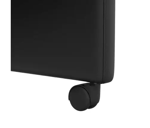 Ratastega Söögi-Toolid 2 Pcs Must 58 X 65 X 98 Cm Kunstnahk