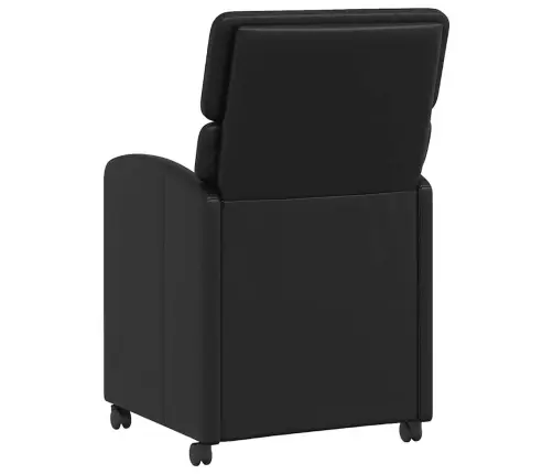 Ratastega Söögi-Toolid 2 Pcs Must 58 X 65 X 98 Cm Kunstnahk