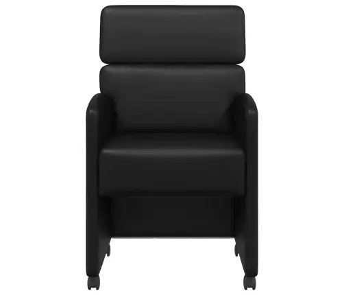 Ratastega Söögi-Toolid 2 Pcs Must 58 X 65 X 98 Cm Kunstnahk