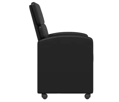 Ratastega Söögi-Toolid 2 Pcs Must 58 X 65 X 98 Cm Kunstnahk