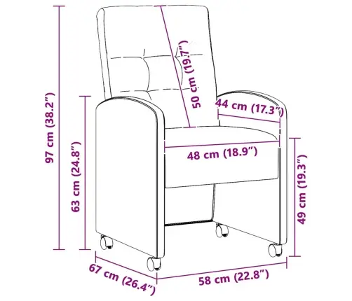 Ēdamkrēsli Ar Riteņiem 2 Pcs Melna 57 X 67 X 98 Cm Mākslīgā Āda Vidaxl