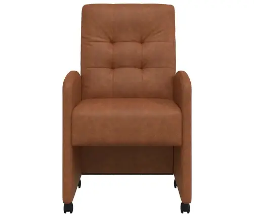 Ēdamkrēsli Ar Riteņiem 2 Pcs Brūna 57 X 67 X 98 Cm Mākslīgā Āda Vidaxl