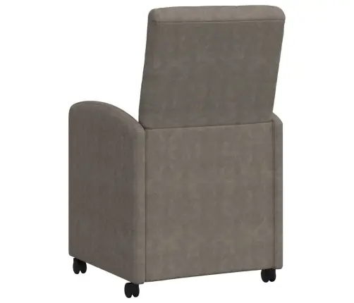 Ēdamkrēsli 2 Pcs Pelēka 57 X 67 X 98 Cm Mākslīgā Āda Vidaxl