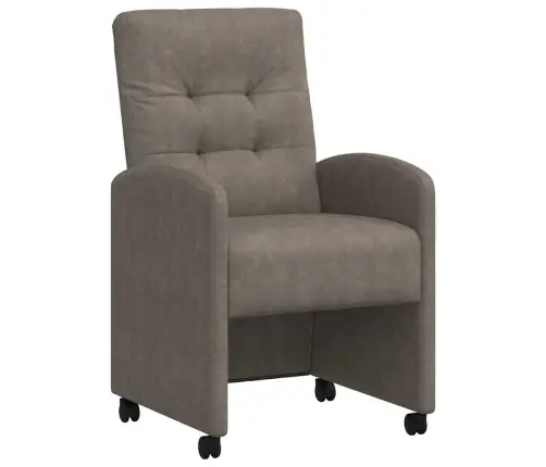 Ēdamkrēsli 2 Pcs Pelēka 57 X 67 X 98 Cm Mākslīgā Āda Vidaxl