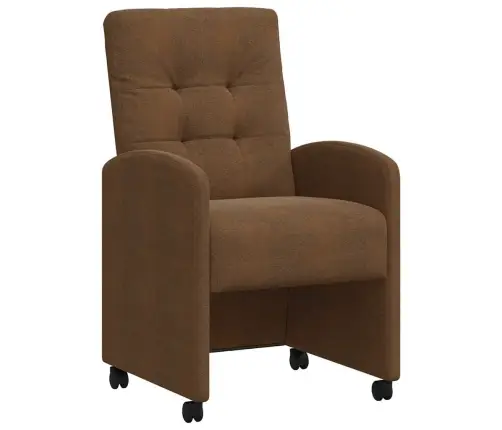 Ēdamkrēsli 2 Pcs Brūna 57 X 67 X 98 Cm Mākslīga Zamša Āda Vidaxl