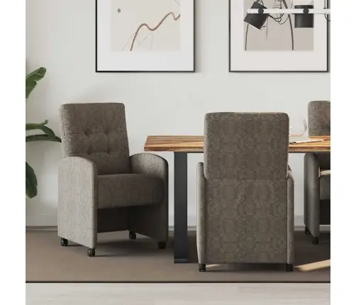 Ēdamkrēsli Ar Riteņiem 2 Pcs Tumši Pelēka 57 X 67 X 98 Cm Vidaxl