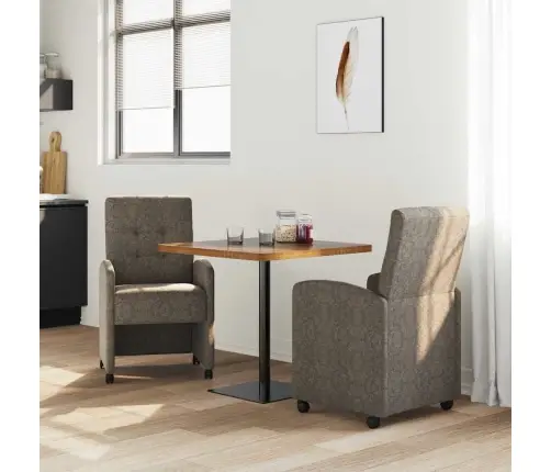 Ēdamkrēsli Ar Riteņiem 2 Pcs Tumši Pelēka 57 X 67 X 98 Cm Vidaxl