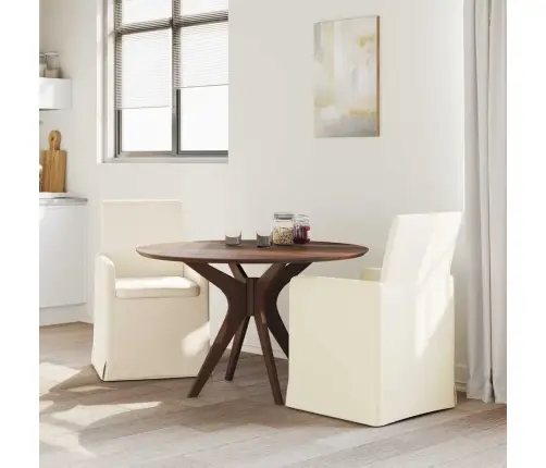 Ēdamkrēsli Ar Riteņiem 2 Pcs Bēša 57 X 67 X 95 Cm Lins Vidaxl