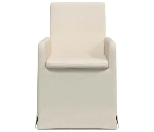 Ēdamkrēsli Ar Riteņiem 2 Pcs Bēša 57 X 67 X 95 Cm Lins Vidaxl