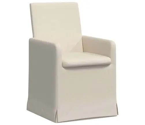 Ēdamkrēsli Ar Riteņiem 2 Pcs Bēša 57 X 67 X 95 Cm Lins Vidaxl