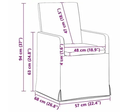 Ēdamkrēsli Ar Riteņiem 2 Pcs Bēša 57 X 67 X 95 Cm Lins Vidaxl