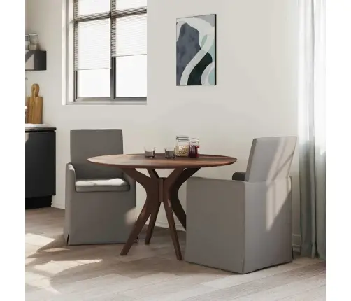 Ēdamkrēsli Ar Riteņiem 2 Pcs Gaiši Pelēka 57 X 67 X 95 Cm Lins Vidaxl