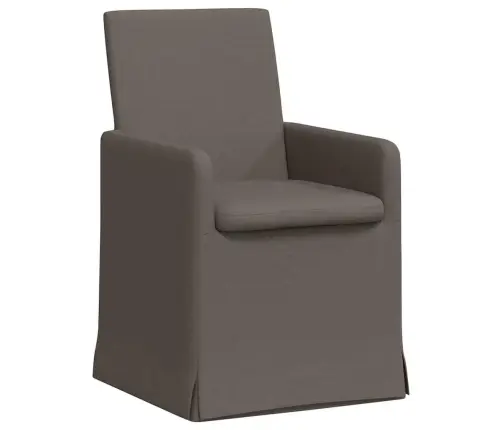 Ēdamkrēsli Ar Riteņiem 2 Pcs Gaiši Pelēka 57 X 67 X 95 Cm Lins Vidaxl