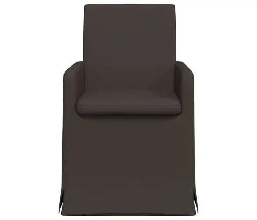 Ēdamkrēsli Ar Riteņiem 2 Pcs Tumši Pelēka 57 X 67 X 95 Cm Lins Vidaxl