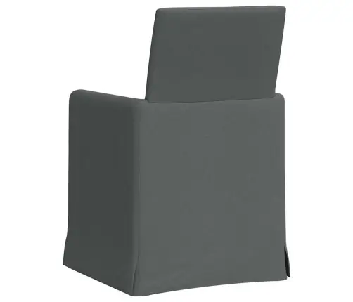 Ēdamkrēsli 2 Pcs Tumši Pelēka 57 X 67 X 95 Cm Audums Vidaxl