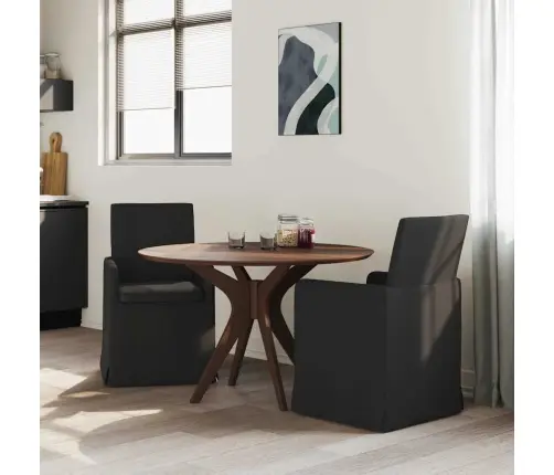 Söögitoa Toolid 2 Pcs Must 57 X 67 X 95 Cm Kangas