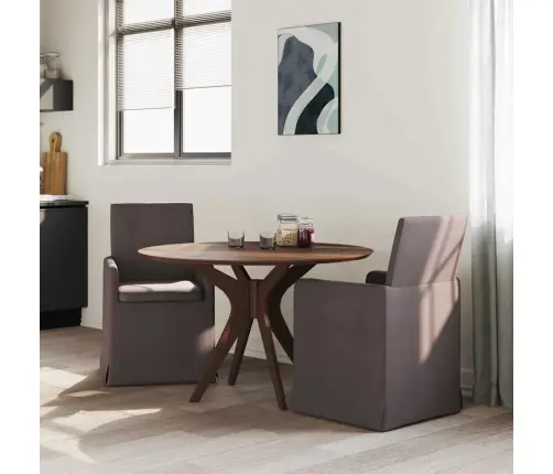 Söögitoa Toolid 2 Pcs Tumepruun 57 X 67 X 95 Cm Kangas