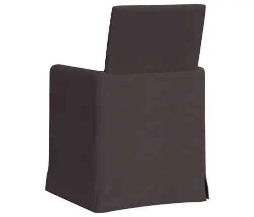 Söögitoa Toolid 2 Pcs Tumepruun 57 X 67 X 95 Cm Kangas