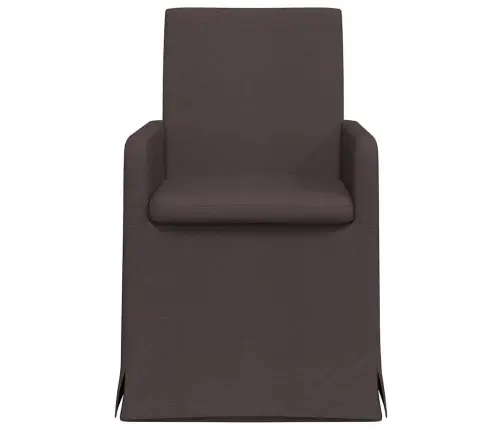 Söögitoa Toolid 2 Pcs Tumepruun 57 X 67 X 95 Cm Kangas