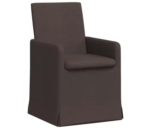 Söögitoa Toolid 2 Pcs Tumepruun 57 X 67 X 95 Cm Kangas