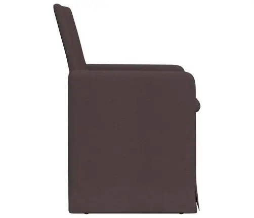 Söögitoa Toolid 2 Pcs Tumepruun 57 X 67 X 95 Cm Kangas