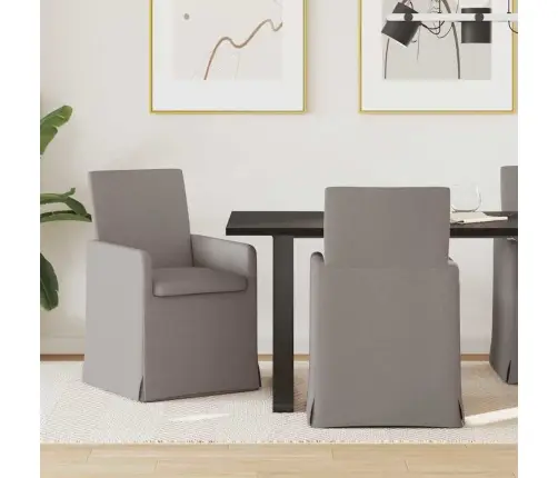 Söögitoa Toolid 2 Pcs Pruunikashall 57 X 67 X 95 Cm Kangas