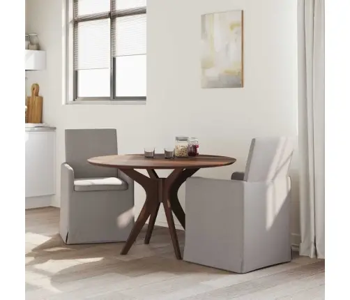 Söögitoa Toolid 2 Pcs Pruunikashall 57 X 67 X 95 Cm Kangas