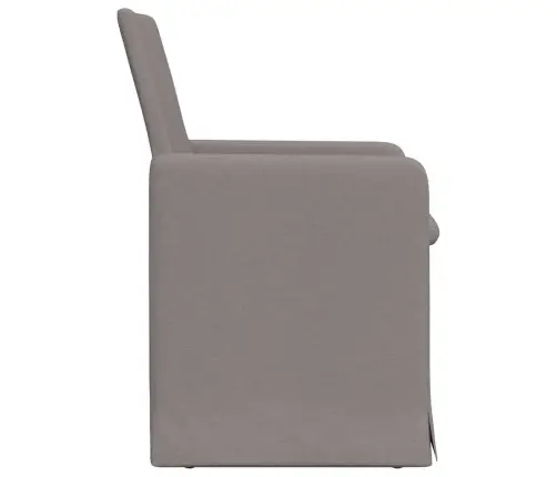 Söögitoa Toolid 2 Pcs Pruunikashall 57 X 67 X 95 Cm Kangas