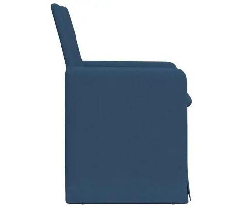 Ēdamkrēsli 2 Pcs Zila 57 X 67 X 95 Cm Audums Vidaxl