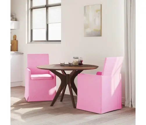 Valgomojo Kėdės 2 Pcs Rožinė 57 X 67 X 95 Cm Audinys