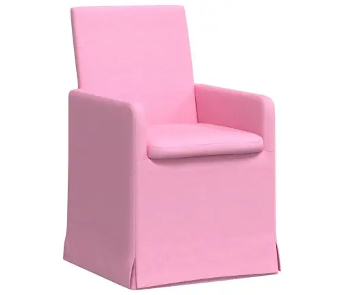 Valgomojo Kėdės 2 Pcs Rožinė 57 X 67 X 95 Cm Audinys