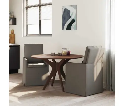 Ēdamkrēsli 2 Pcs Gaiši Pelēka 57 X 67 X 98 Cm Lins Vidaxl