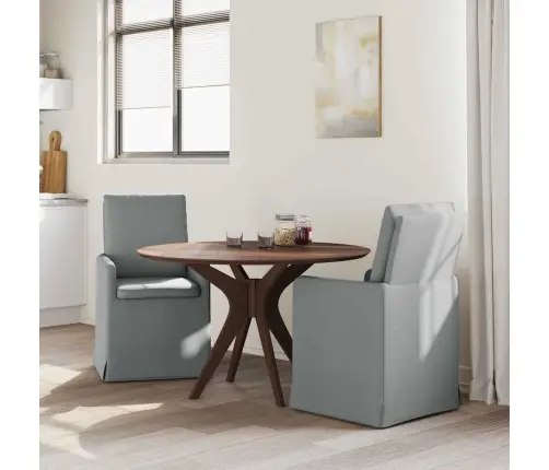 Ēdamkrēsli 2 Pcs Gaiši Pelēka 57 X 67 X 98 Cm Audums Vidaxl