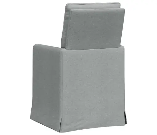 Ēdamkrēsli 2 Pcs Gaiši Pelēka 57 X 67 X 98 Cm Audums Vidaxl