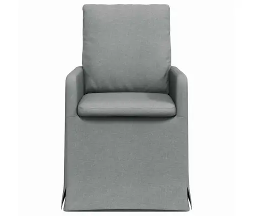 Ēdamkrēsli 2 Pcs Gaiši Pelēka 57 X 67 X 98 Cm Audums Vidaxl