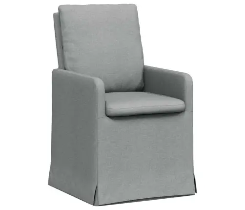 Ēdamkrēsli 2 Pcs Gaiši Pelēka 57 X 67 X 98 Cm Audums Vidaxl