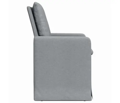 Ēdamkrēsli 2 Pcs Gaiši Pelēka 57 X 67 X 98 Cm Audums Vidaxl