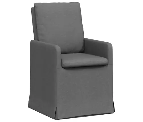 Ēdamkrēsli 2 Pcs Tumši Pelēka 57 X 67 X 98 Cm Audums Vidaxl